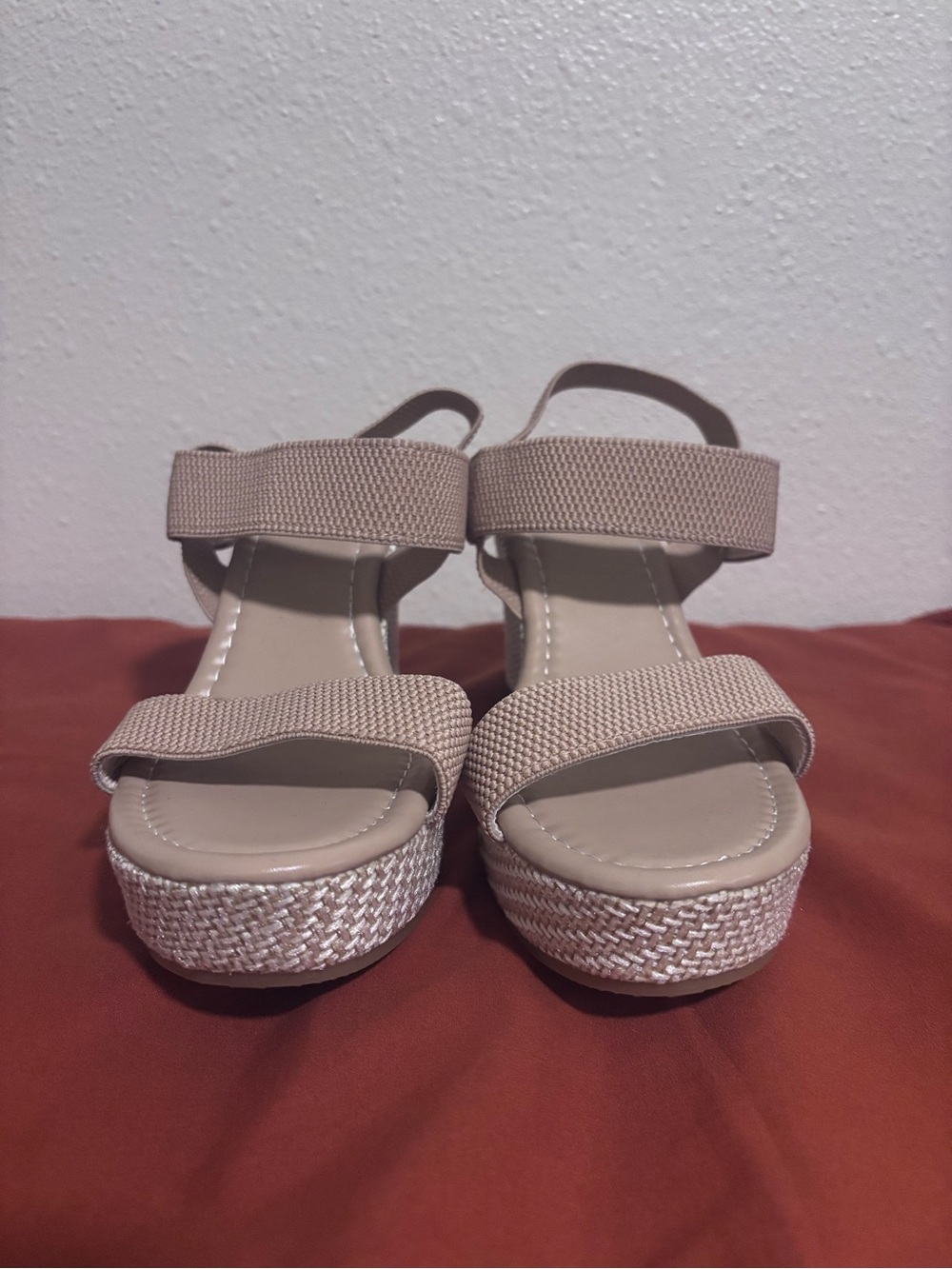 Platform Wedge Sandals - Elastic Straps - EU 40 / US 9